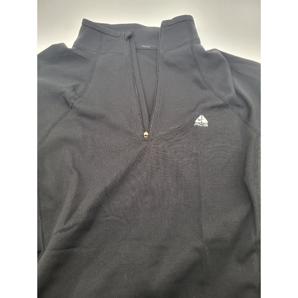 Nike ACG Fit Dry Women's SZ XL 1/4 Zip Pullover Black Athletic Top Mock Neck - Picture 8 of 8